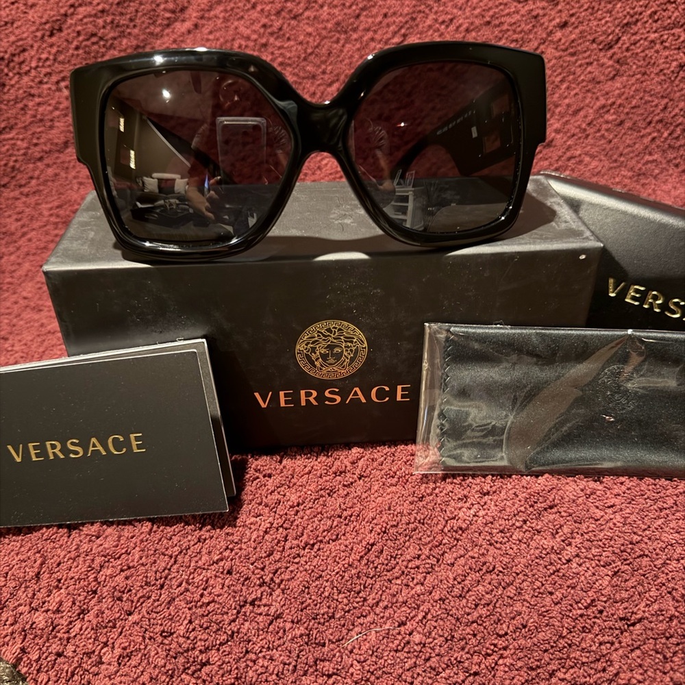 Versace Women's Elegant Black Sunglasses